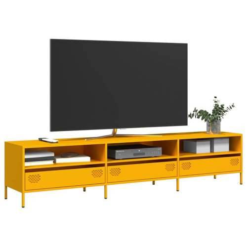 TV ormarić senf žuta 202x39x43,5 cm hladno valjani čelik - žuta boja senfa 1 202 cm Cijena
