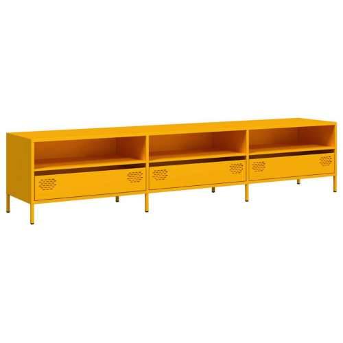 TV ormarić senf žuta 202x39x43,5 cm hladno valjani čelik - žuta boja senfa 1 202 cm Cijena