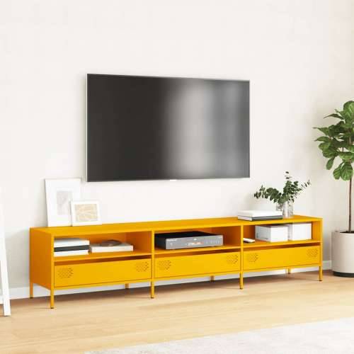 TV ormarić senf žuta 202x39x43,5 cm hladno valjani čelik - žuta boja senfa 1 202 cm Cijena