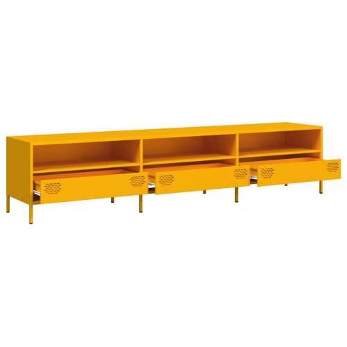 TV ormarić senf žuta 202x39x43,5 cm hladno valjani čelik - žuta boja senfa 1 202 cm Cijena