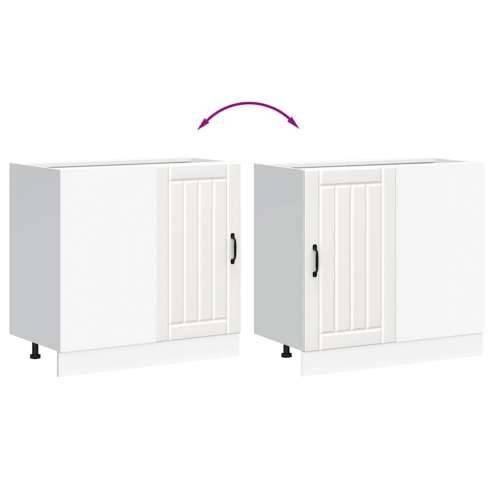 Donji ormarić za Lavabo - Umivaonik Lucca bijeli konstruirano drvo - Bijela 1 1 x kutni donji ormarić (1 vrata) 86 cm Cijena