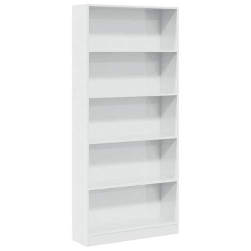 Regal za knjige sjajni bijeli 80x24x176 cm konstruirano drvo - Visoko sjajno bijela 1 176 cm 80 cm Cijena