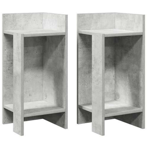 Pomoćni stolići 2 kom s policom siva boja betona 25,5x27x60 cm - Beton siva 2 Cijena