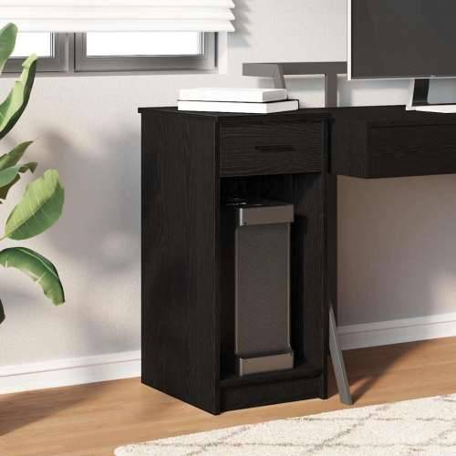 Tower stalak za računalo s ladicom crni 35x45x77 cm - Crna Cijena