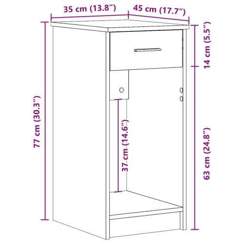 Tower stalak za računalo s ladicom crni 35x45x77 cm - Crna Cijena