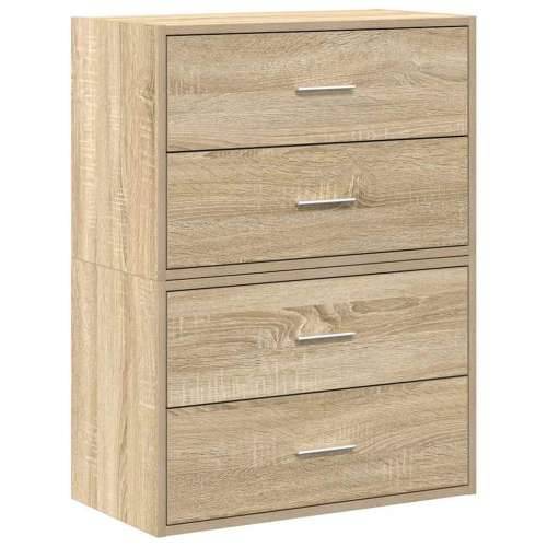 Ormari s 2 ladice 2 kom boja hrast 60x31x40cm konstruirano drvo - sonoma hrast 2 Cijena