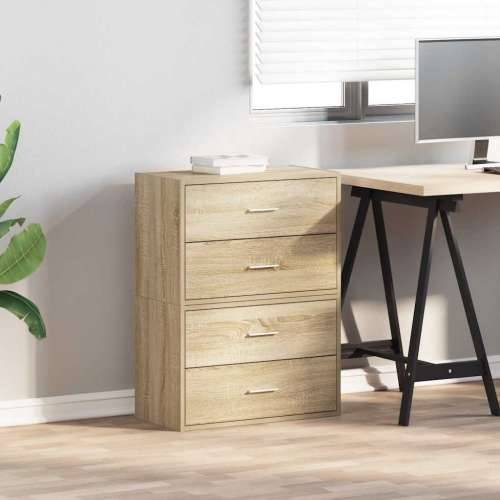 Ormari s 2 ladice 2 kom boja hrast 60x31x40cm konstruirano drvo - sonoma hrast 2 Cijena