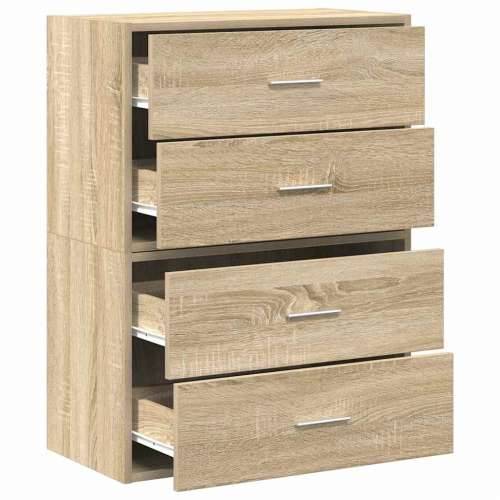 Ormari s 2 ladice 2 kom boja hrast 60x31x40cm konstruirano drvo - sonoma hrast 2 Cijena