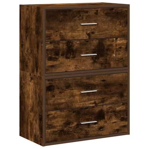 Ormari s 2 ladice 2 kom boja hrast 60x31x40cm konstruirano drvo - Dimljeni hrast 2 Cijena