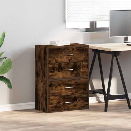 Ormari s 2 ladice 2 kom boja hrast 60x31x40cm konstruirano drvo - Dimljeni hrast 2 Cijena