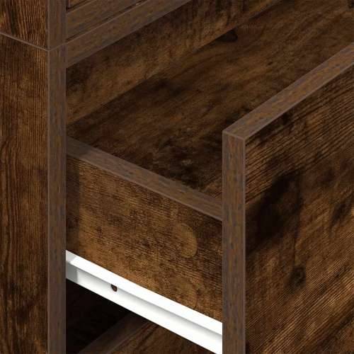 Ormari s 2 ladice 2 kom boja hrast 60x31x40cm konstruirano drvo - Dimljeni hrast 2 Cijena