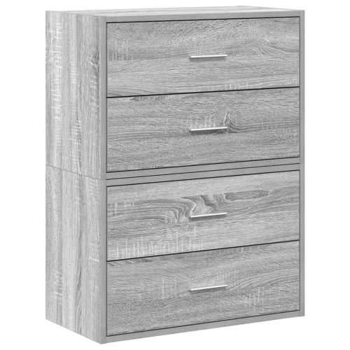 Ormari s 2 ladice 2 kom boja hrast 60x31x40cm konstruirano drvo - Sivi hrast sonoma 2 Cijena