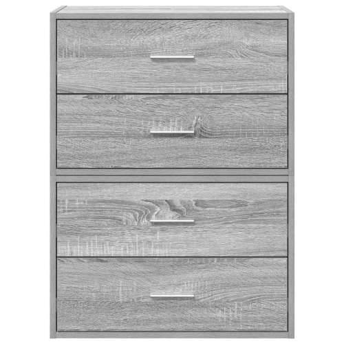 Ormari s 2 ladice 2 kom boja hrast 60x31x40cm konstruirano drvo - Sivi hrast sonoma 2 Cijena
