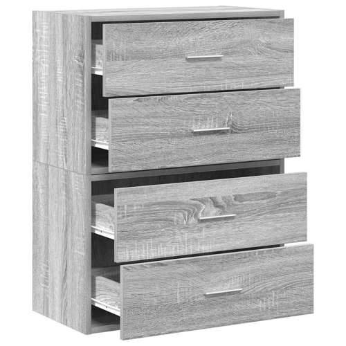 Ormari s 2 ladice 2 kom boja hrast 60x31x40cm konstruirano drvo - Sivi hrast sonoma 2 Cijena