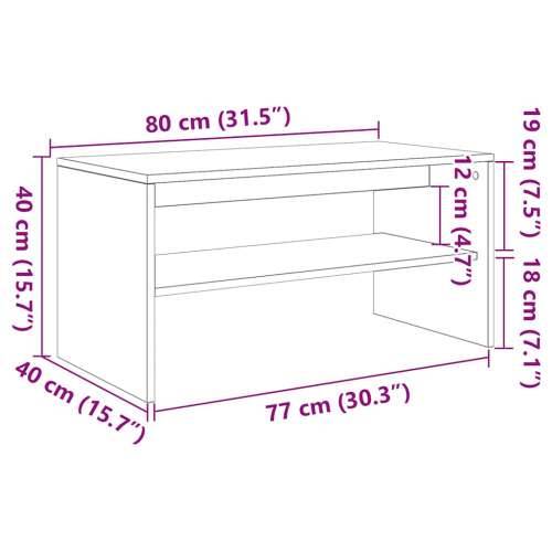 TV ormarić crni hrast 80x40x40 cm konstruirano drvo - Crna 80 x 40 x 40 cm 1 Cijena