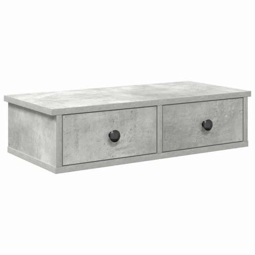 Zidna polica s ladicama beton siva 60x28x15cm konstruirano drvo - Beton siva 60 x 25 x 15 cm 1 Cijena