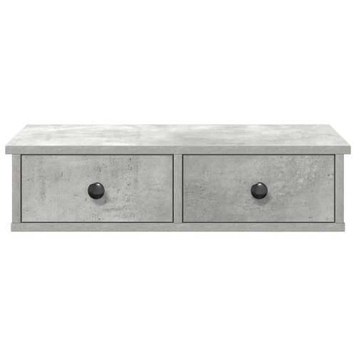 Zidna polica s ladicama beton siva 60x28x15cm konstruirano drvo - Beton siva 60 x 25 x 15 cm 1 Cijena