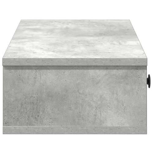 Zidna polica s ladicama beton siva 60x28x15cm konstruirano drvo - Beton siva 60 x 25 x 15 cm 1 Cijena