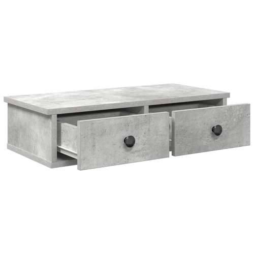Zidna polica s ladicama beton siva 60x28x15cm konstruirano drvo - Beton siva 60 x 25 x 15 cm 1 Cijena