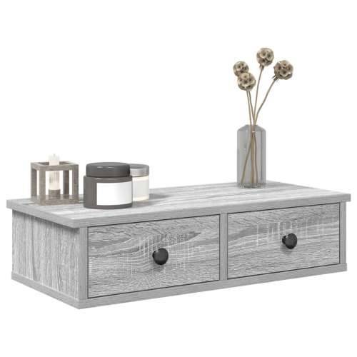 Zidna polica s ladicama siva sonoma konstruirano drvo - Sivi hrast sonoma 60 x 25 x 15 cm 1 Cijena