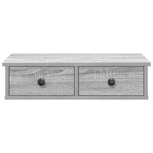 Zidna polica s ladicama siva sonoma konstruirano drvo - Sivi hrast sonoma 60 x 25 x 15 cm 1 Cijena