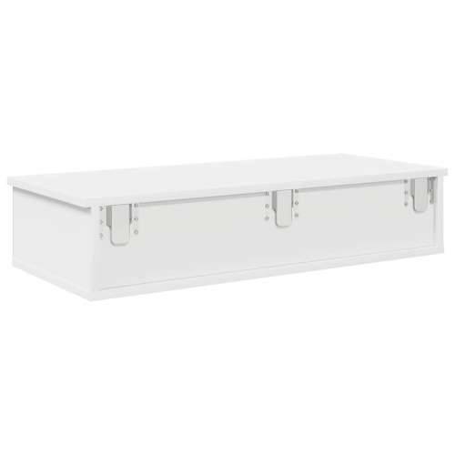 Zidna polica s ladicama bijela 80x34x17 cm izrađeno drvo - Bijela 80 x 31 x 17 cm 1 Cijena
