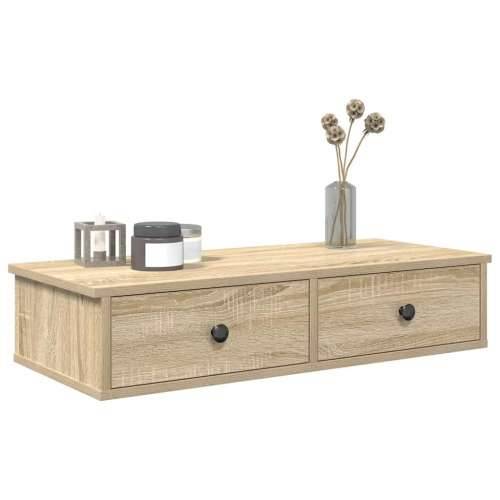 Zidna polica s ladicama sonoma hrast konstruirano drvo - sonoma hrast 80 x 31 x 17 cm 1 Cijena