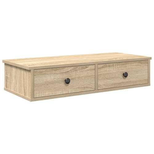Zidna polica s ladicama sonoma hrast konstruirano drvo - sonoma hrast 80 x 31 x 17 cm 1 Cijena