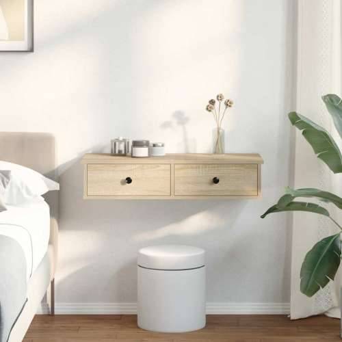 Zidna polica s ladicama sonoma hrast konstruirano drvo - sonoma hrast 80 x 31 x 17 cm 1 Cijena