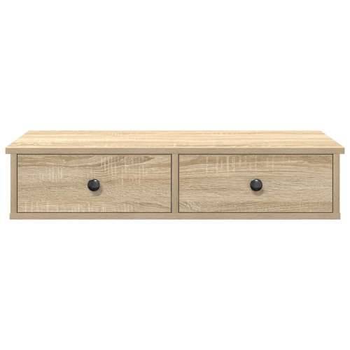 Zidna polica s ladicama sonoma hrast konstruirano drvo - sonoma hrast 80 x 31 x 17 cm 1 Cijena
