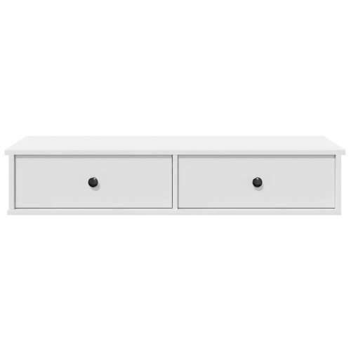 Zidna polica s ladicama bijela 100x37,5x19 cm izrađeno drvo - Bijela 100 x 37.5 x 19 cm 1 Cijena