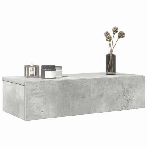 Zidna polica s ladicama beton siva konstruirano drvo - Beton siva 60 x 26.5 x 15 cm 1 Cijena