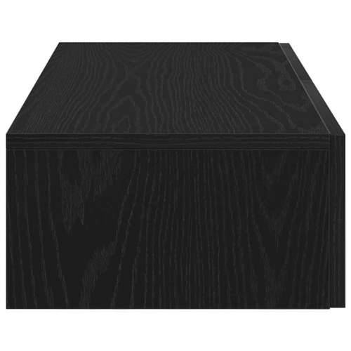 Zidna polica s ladicama crna 80x33x17 cm izrađeno drvo - Crna 80 x 33 x 17 cm 1 Cijena