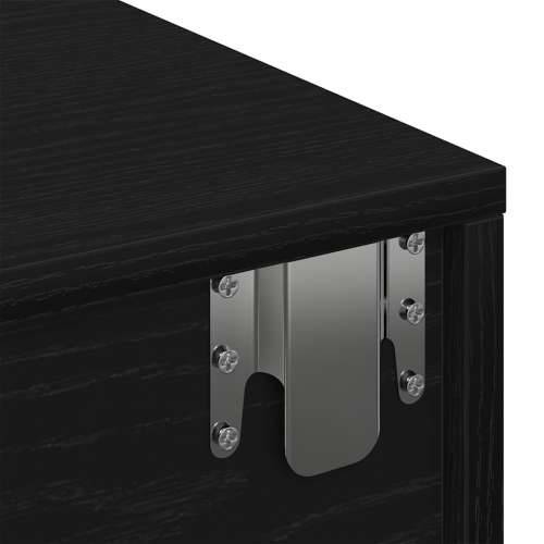 Zidna polica s ladicama crna 80x33x17 cm izrađeno drvo - Crna 80 x 33 x 17 cm 1 Cijena