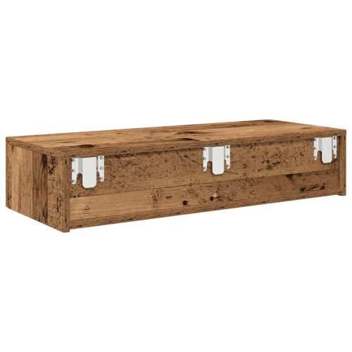 Zidna polica s ladicama staro drvo 80x33x17cm konstruirano drvo - Staro drvo 80 x 33 x 17 cm 1 Cijena