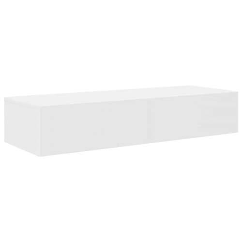 Zidna polica s ladicama bijela 100x36x19 cm izrađeno drvo - Bijela 100 x 36 x 19 cm 1 Cijena