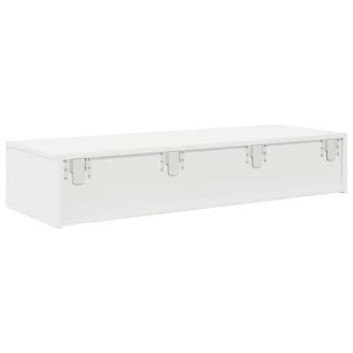 Zidna polica s ladicama bijela 100x36x19 cm izrađeno drvo - Bijela 100 x 36 x 19 cm 1 Cijena