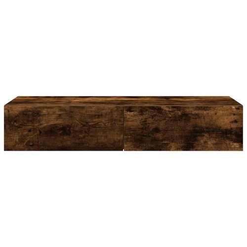 Zidna polica s ladicama dimljeni hrast 100x36x19 cm - Dimljeni hrast 100 x 36 x 19 cm 1 Cijena