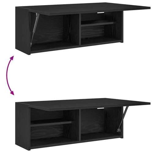 Kupaonski zidni ormarić crni 80x25x30 cm izrađeno drvo - Crna 80 x 25 x 30 cm 1 Cijena