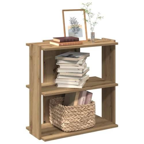 Regal za knjige s 3 razina boja hrasta 60x30x60 cm drveni - hrast artisan 60 x 30 x 60 cm 1 Cijena