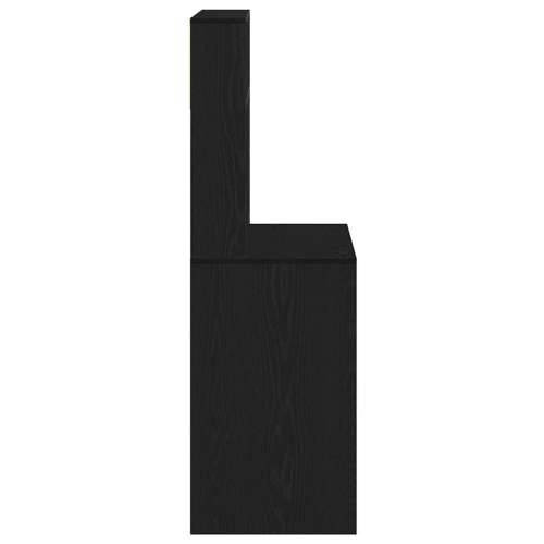 Radni stol s policama crni 100x45x140 cm konstruirano drvo - Crna Cijena