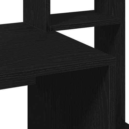 Radni stol s policama crni 100x45x140 cm konstruirano drvo - Crna Cijena