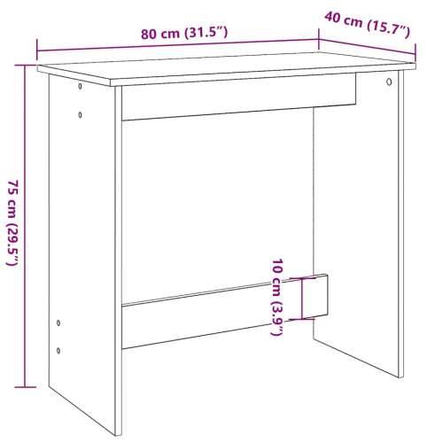 Radni stol boja starog drva 80 x 40 x 75 cm konstruirano drvo - Staro drvo Cijena