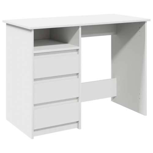 Radni stol bijeli 102 x 50 x 75 cm od konstruiranog drva - Bijela Cijena