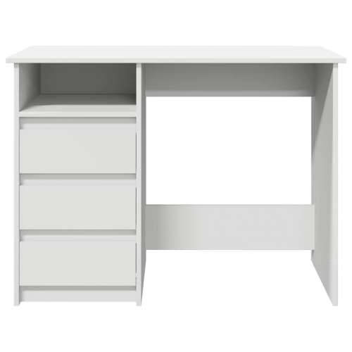 Radni stol bijeli 102 x 50 x 75 cm od konstruiranog drva - Bijela Cijena