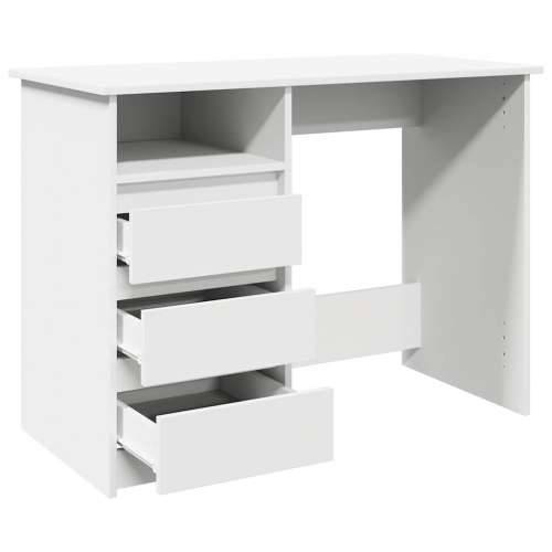Radni stol bijeli 102 x 50 x 75 cm od konstruiranog drva - Bijela Cijena