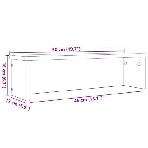 Kuhinjski stalci koji se mogu složiti 2 kom 50x15x16 cm - Staro drvo 50 x 15 x 16 cm 2 Cijena