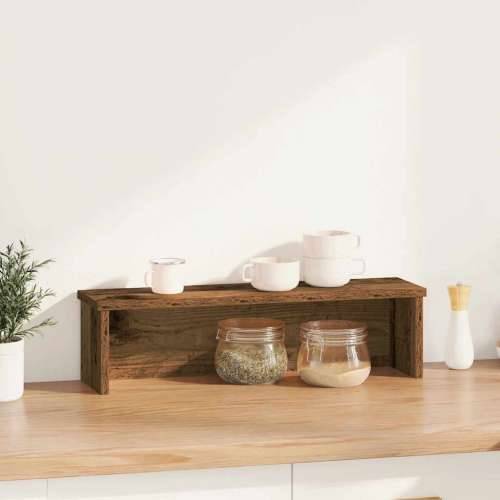 Kuhinjski stalak za slaganje crni 60x15x16 cm konstruirano drvo - Staro drvo 60 x 15 x 16 cm 1 Cijena