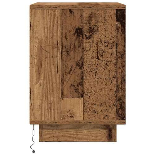 Noćni ormarić s LED svjetlima boja drva 38x34x50 cm - Staro drvo 1 Cijena