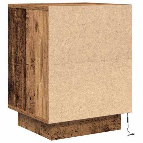 Noćni ormarić s LED svjetlima boja drva 38x34x50 cm - Staro drvo 1 Cijena